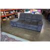 Image 1 : NEW PRIMO FABRIC COUCH W/ PULL OUT BED AND STORAGE END PIECE