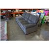 Image 2 : NEW PRIMO FABRIC COUCH W/ PULL OUT BED AND STORAGE END PIECE