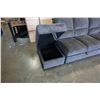 Image 3 : NEW PRIMO FABRIC COUCH W/ PULL OUT BED AND STORAGE END PIECE
