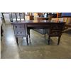 Image 2 : ASHLEY FLOOR MODEL DARK CHERRY FINISH STORAGE DESK, RETAIL $1249
