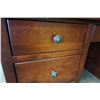 Image 8 : NEW SOLID MAPLE 7 DRAWER OFFICE DESK, FINISHED BACK, DOVETAILED DRAWERS, EXTENSION DRAWER GLIDES, AN