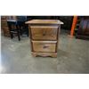 Image 2 : NEW SOLID PINE MONTANA 2 DRAWER NIGHTSTAND 22W18DX26H IN VINTAGE STAIN, DOVETAILED DRAWERS AND ANTIQ