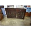Image 2 : NEW SOLID MAPLE 72 INCH SERVER, MULLION GLASS DOORS, DOVETAILED DRAWERS, ACCURIDE DRAWER GLIDES, HIC