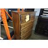 Image 2 : NEW SOLID PINE MONTANA HIGHBOY DRESSER, 4 + 2 DRAWERS, 35WX18DX55H IN VINTAGE STAIN, DOVETAILED DRAW