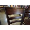 Image 2 : NEW PAIR OF MAPLIE MALIA WOOD SEAT CHAIRS, LOCALLY MADE CORNED BLOCKED AND HICKORY STAIN - WHOLESALE