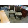 Image 1 : NEW PAIR OF ANTIQUE GREY LEATHER DININD CHAIRS W/ NAIL HEADS - WHOLESALE PRICE $250EA, CURRENT RETAI