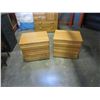 Image 1 : PAIR OF OAK 2 DRAWER END TABLES