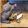 Image 2 : CAST IRON CAT DOOR STOP AND BRASS FISH