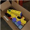 Image 1 : HAND MADE WOOD TOYS - NEW TRACTOR, DUCKS, PULL TOY, 4 CARS