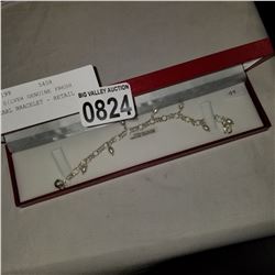 STERLING SILVER GENUINE FRESH WATER PEARL BRACELET - RETAIL $120