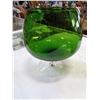 Image 2 : LOT OF GREEN GLASS VASES