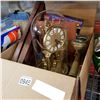 Image 1 : BOX OF LEGO SETS, GUN CLEANING KIT, AND DOME CLOCK