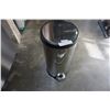 Image 3 : STAINLESS STEP GARBAGE CAN, NEW DRAWER LINER, AND STAINLESS WALL MOUNT CUP HANGER