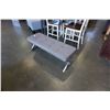 Image 1 : MODERN GREY FABRIC AND CHROME BENCH