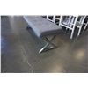 Image 2 : MODERN GREY FABRIC AND CHROME BENCH
