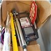 Image 2 : STOP SIGN, TRIPOD, LEVEL, HEATER AND NEW SHOE RACK
