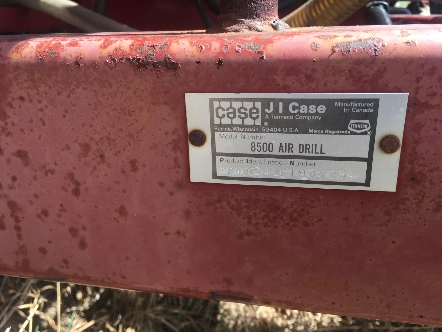 Case IH 8500 Air Seeder Parts Only, SN 0400241C193025