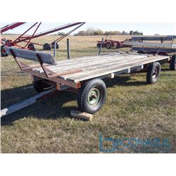 Rubber Tire Hay Rack, approx 14FT Deck