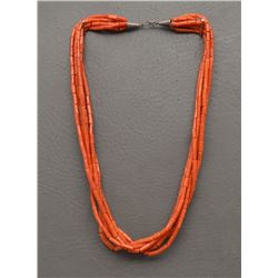 PUEBLO INDIAN CORAL NECKLACE