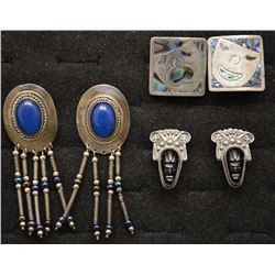 THREE PAIR MEXICAN EARRINGS