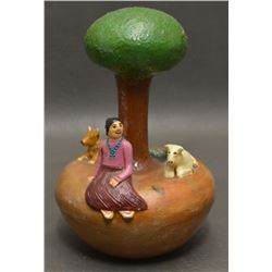 NAVAJO INDIAN POTTERY (ELIZBETH MANYGOATS)