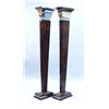 Image 1 : A pair of Art Deco design macassar ebony torchere