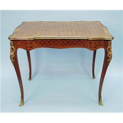 An antique French Louis XV style salon table. Sha