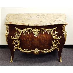A fine antique French Louis XV style parquetry an