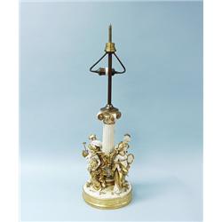 An antique Capo-di-Monte hand painted porcelain t