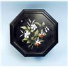 Image 1 : An antique Italian pietra dura inlaid ebonized bo