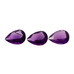 20.18 ctw. Natural Pear Cut Amethyst Parcel of Three