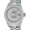 Image 1 : Rolex Ladies Stainless Steel 26MM Slate Grey String Diamond Lugs Datejust Wristw