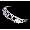 Image 2 : 5.03 ctw Tanzanite and Diamond Bracelet - 14KT White Gold