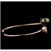 Image 2 : 0.51 ctw Diamond and Pearl Bracelet - 14KT Rose Gold