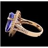 Image 3 : 8.62 ctw Tanzanite and Diamond Ring - 14KT Rose Gold