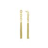 Image 2 : Link and Chain Tassel Post Earrings - Gold Plated