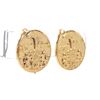 Image 2 : Chanel Gold Textured Medallion Clip On Disc Earrings