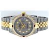 Image 7 : Rolex Mens 2 Tone 14K Slate Grey Diamond & Ruby Datejust Wristwatch