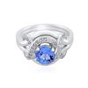 Image 1 : 14KT White Gold 1.12 ctw Tanzanite and Diamond Ring