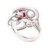 Image 3 : 5.78 ctw Ruby And Diamond Ring - 14KT White Gold