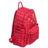 Image 1 : MCM Red Visetos Coated Canvas Leather Trim Studded Stark Medium Backpack