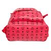 Image 3 : MCM Red Visetos Coated Canvas Leather Trim Studded Stark Medium Backpack