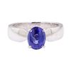 Image 2 : 2.04 ctw Blue Sapphire Ring - Platinum