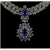 GIA Cert 22.54 ctw Tanzanite and Diamond Suite - 18KT White Gold