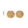 Image 4 : Chanel Gold CC Disc Clip On Earrings