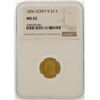 Image 1 : 1836 $2.5 Liberty Head Quarter Eagle Gold Coin NGC MS62