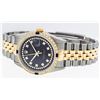 Image 4 : Rolex Mens 2 Tone 14K Black String Diamond & Sapphire 36MM Datejust Wristwatch