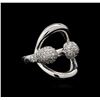 Image 1 : 0.89 ctw Diamond Ring - 14KT White Gold