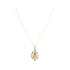 Image 1 : 5.00 ctw Colored Stone And Diamond Pendant & Chain - 14KT Yellow Gold