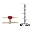 Image 1 : 0.62 ctw Ruby and Diamond Ring - 18KT Yellow Gold